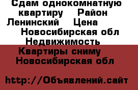 Сдам однокомнатную квартиру. › Район ­ Ленинский  › Цена ­ 15 000 - Новосибирская обл. Недвижимость » Квартиры сниму   . Новосибирская обл.